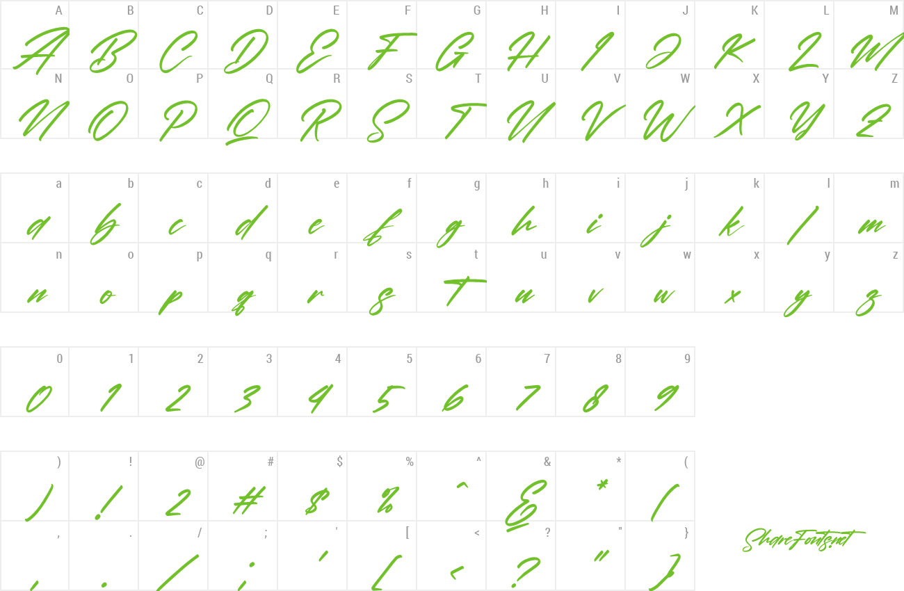 Font Rockchild California preview